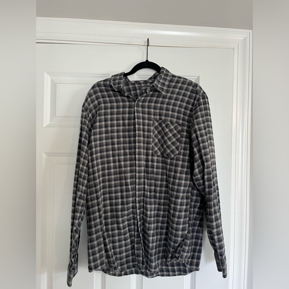 Men's Eddie Bauer Flannel Classic Fit Gray Size Large - Picture 1 of 3